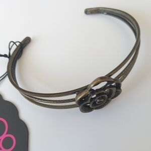 Rosy Repose brass bracelet